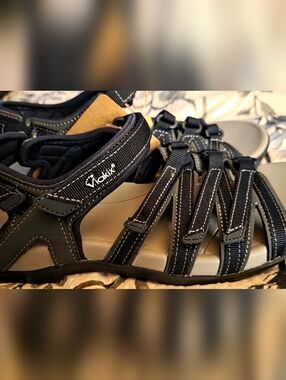 NEW! Viakix Black Strappy Hiking Sandals, Never Worn